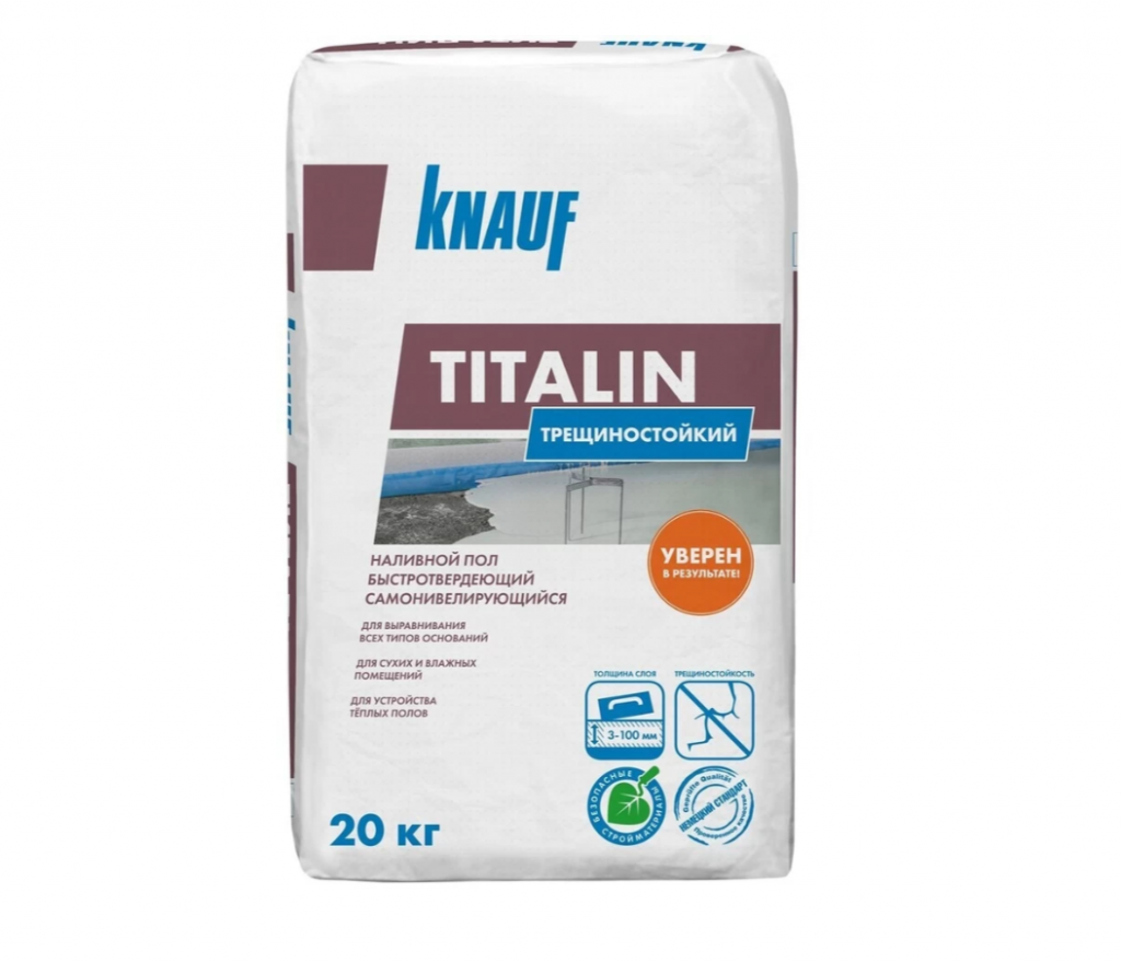 Наливной пол кнауф (knauf) Титалин 20кг