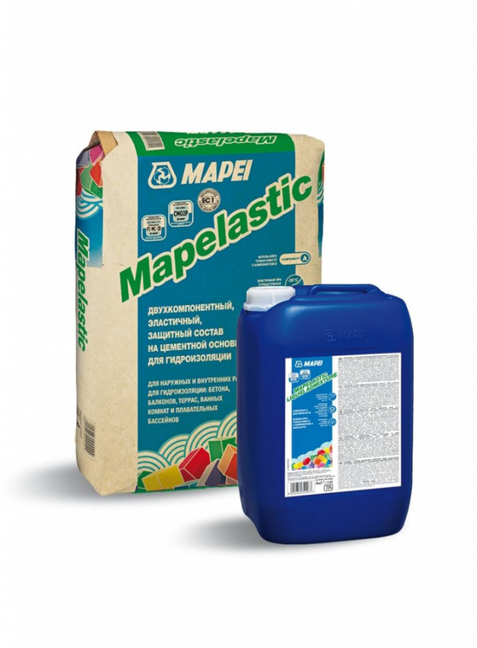 Гидроизоляция Mapei Mapelastic двухкомпонентная A+B 32 кг