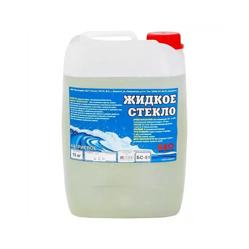 Жидкое стекло 15кг 0,5-1л/кв.м