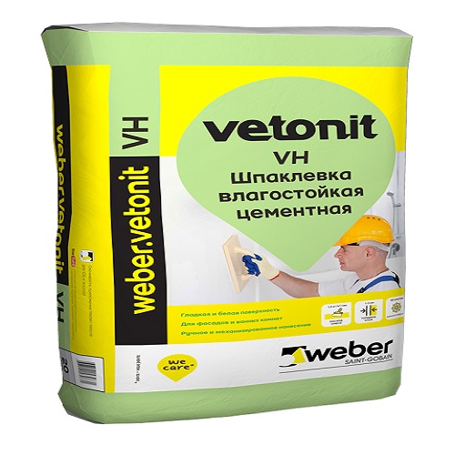 Ветонит VH шпаклёвка цементная белая 20 кг 1/48м