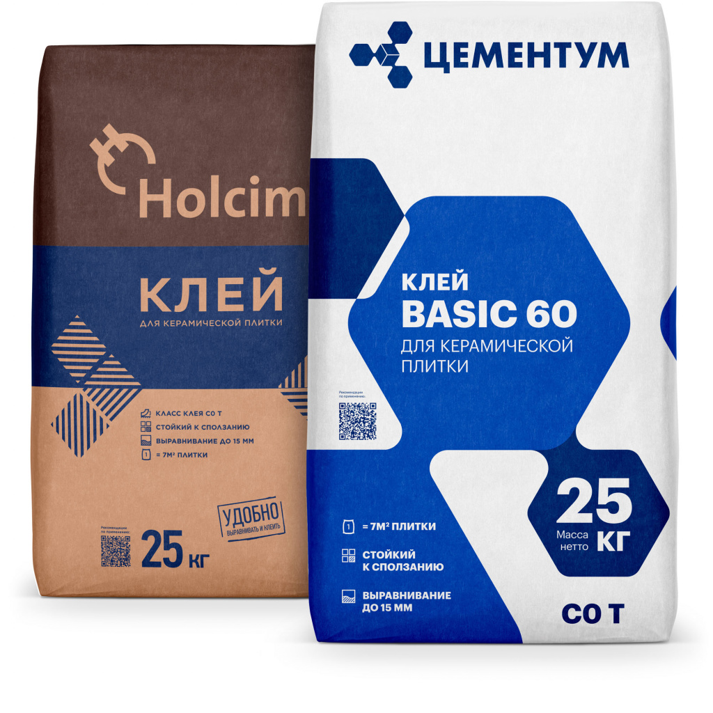 Клей для плитки Цементум Basic 60 C0T 25 кг