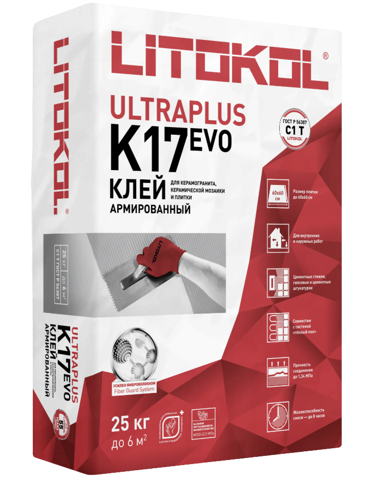 Плиточный клей Литокол К 17 25кг