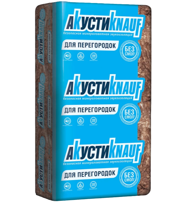 Шумоизоляция Акустик Кнауф Плиты 100х610х1230 мм 6 кв.м